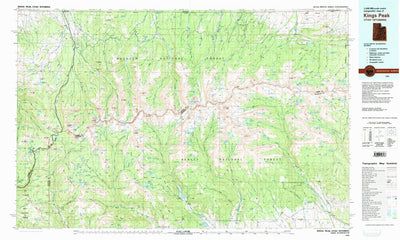 United States Geological Survey Kings Peak, UT-WY (1982, 100000-Scale) digital map