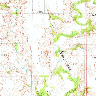 United States Geological Survey Kingsburg, SD (1978, 24000-Scale) digital map
