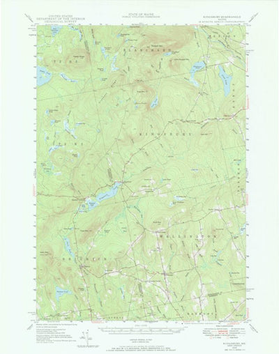 United States Geological Survey Kingsbury, ME (1948, 62500-Scale) digital map
