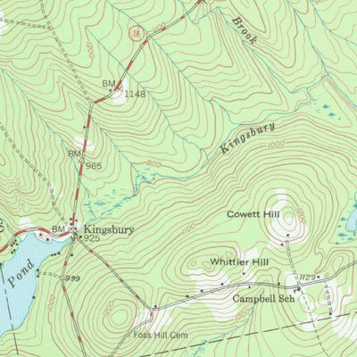 United States Geological Survey Kingsbury, ME (1948, 62500-Scale) digital map