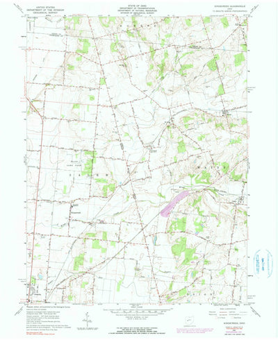 United States Geological Survey Kingscreek, OH (1961, 24000-Scale) digital map