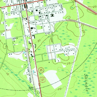 United States Geological Survey Kingsland, GA-FL (1958, 24000-Scale) digital map