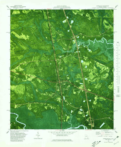United States Geological Survey Kingsland, GA-FL (1980, 24000-Scale) digital map
