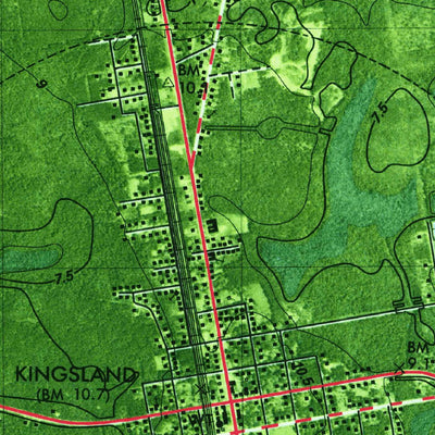 United States Geological Survey Kingsland, GA-FL (1980, 24000-Scale) digital map