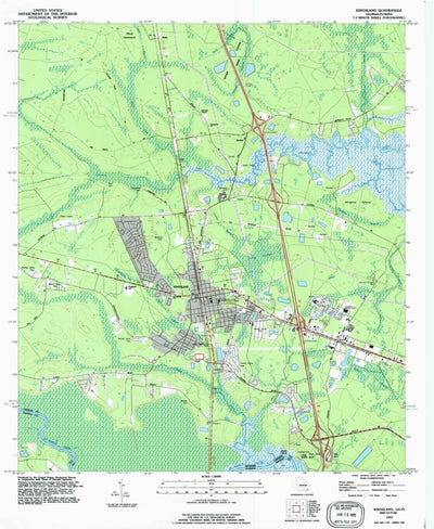 United States Geological Survey Kingsland, GA-FL (1993, 24000-Scale) digital map