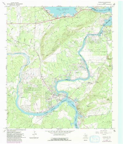 United States Geological Survey Kingsland, TX (1967, 24000-Scale) digital map