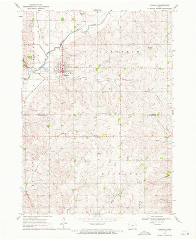 United States Geological Survey Kingsley, IA (1969, 24000-Scale) digital map