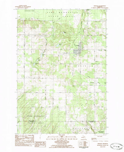United States Geological Survey Kingsley, MI (1983, 25000-Scale) digital map