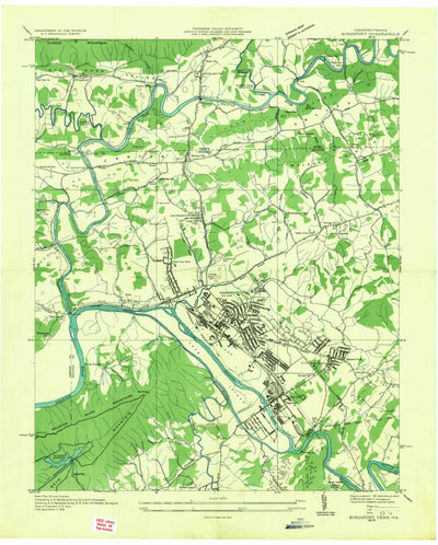 United States Geological Survey Kingsport, TN-VA (1935, 24000-Scale) digital map