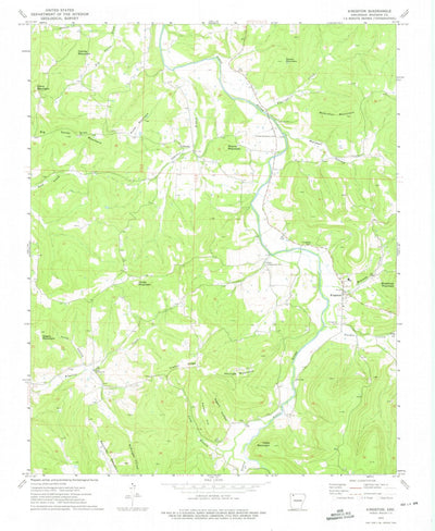 United States Geological Survey Kingston, AR (1973, 24000-Scale) digital map