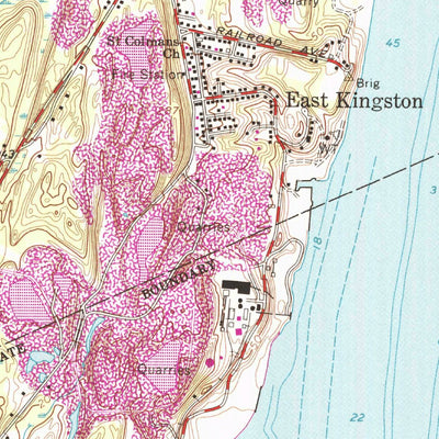 United States Geological Survey Kingston East, NY (1963, 24000-Scale) digital map