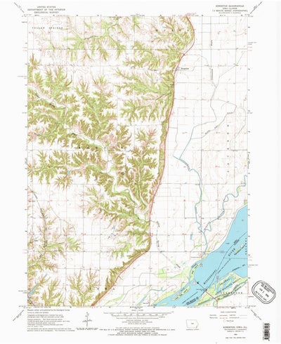 United States Geological Survey Kingston, IA-IL (1964, 24000-Scale) digital map