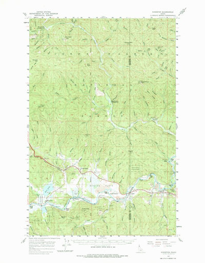 United States Geological Survey Kingston, ID (1957, 62500-Scale) digital map