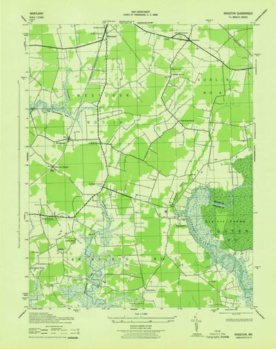 United States Geological Survey Kingston, MD (1943, 31680-Scale) digital map