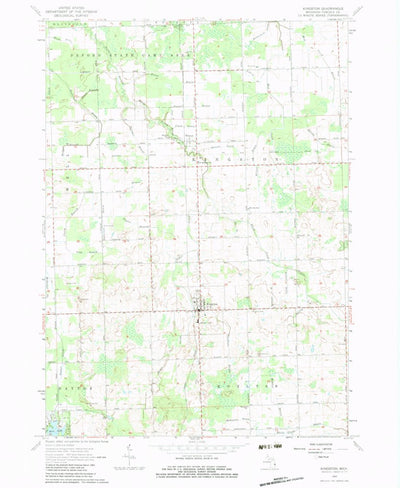 United States Geological Survey Kingston, MI (1963, 24000-Scale) digital map