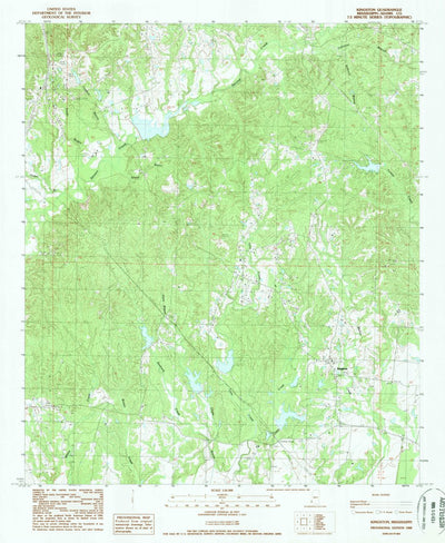 United States Geological Survey Kingston, MS (1988, 24000-Scale) digital map