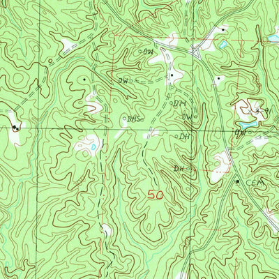United States Geological Survey Kingston, MS (1988, 24000-Scale) digital map