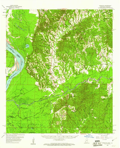 United States Geological Survey Kingston, MS-LA (1958, 62500-Scale) digital map