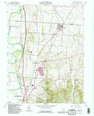 United States Geological Survey Kingston, OH (1992, 24000-Scale) digital map