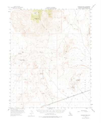 United States Geological Survey Kingston Peak, CA (1955, 62500-Scale) digital map