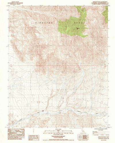 United States Geological Survey Kingston Peak, CA (1984, 24000-Scale) digital map
