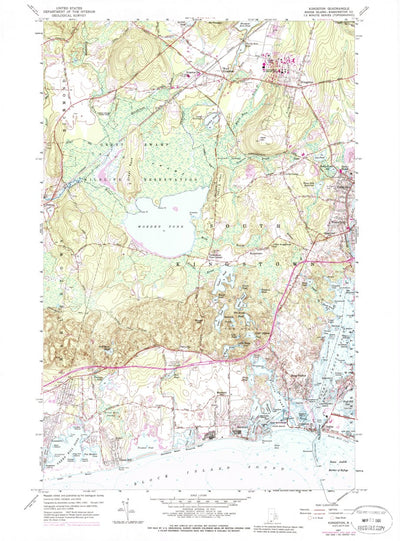 United States Geological Survey Kingston, RI (1957, 24000-Scale) digital map
