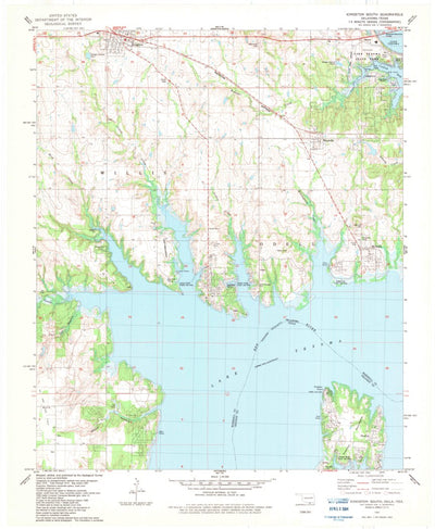 United States Geological Survey Kingston South, OK-TX (1982, 24000-Scale) digital map