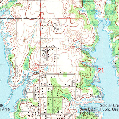 United States Geological Survey Kingston South, OK-TX (1982, 24000-Scale) digital map