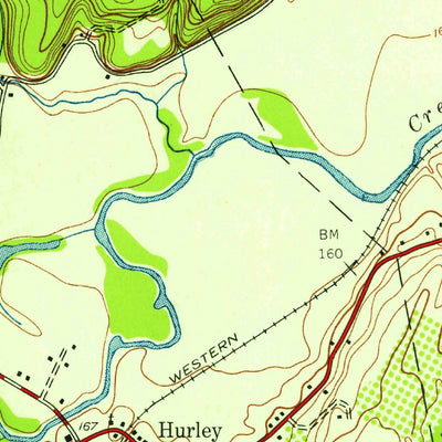 United States Geological Survey Kingston West, NY (1942, 24000-Scale) digital map