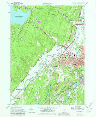 United States Geological Survey Kingston West, NY (1980, 24000-Scale) digital map