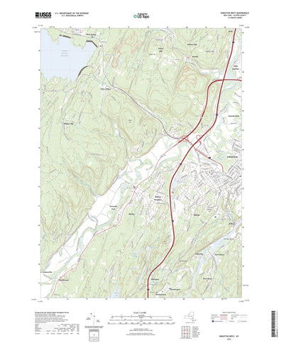 United States Geological Survey Kingston West, NY (2023, 24000-Scale) digital map