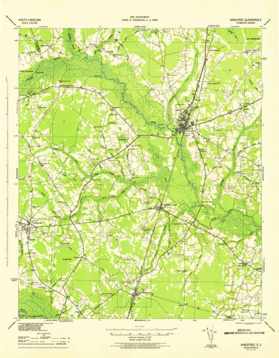 United States Geological Survey Kingstree, SC (1946, 62500-Scale) digital map