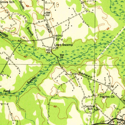 United States Geological Survey Kingstree, SC (1946, 62500-Scale) digital map