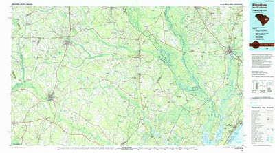 United States Geological Survey Kingstree, SC (1986, 100000-Scale) digital map