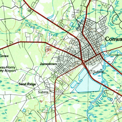 United States Geological Survey Kingstree, SC (1986, 100000-Scale) digital map
