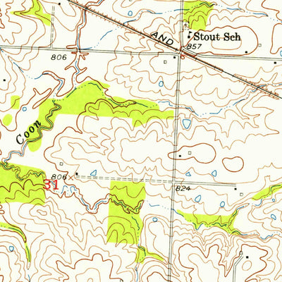 United States Geological Survey Kingsville, MO (1954, 24000-Scale) digital map