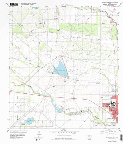 United States Geological Survey Kingsville West, TX (1979, 24000-Scale) digital map
