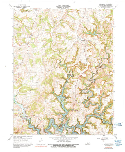 United States Geological Survey Kingswood, KY (1963, 24000-Scale) digital map