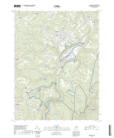 United States Geological Survey Kingwood, WV (2023, 24000-Scale) digital map