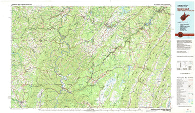 United States Geological Survey Kingwood, WV-MD (1981, 100000-Scale) digital map