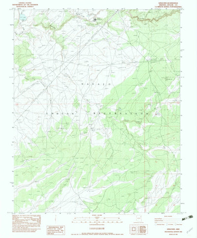 United States Geological Survey Kinlichee, AZ (1983, 24000-Scale) digital map