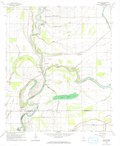 United States Geological Survey Kinlock, MS (1965, 24000-Scale) digital map