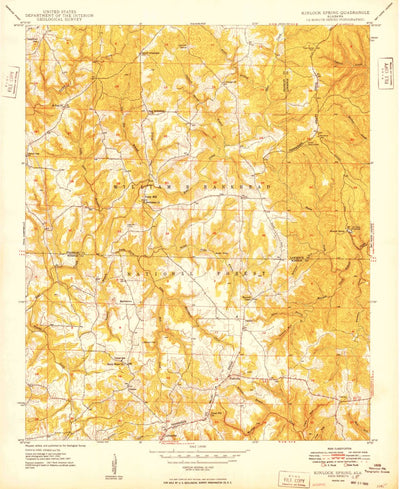 United States Geological Survey Kinlock Spring, AL (1949, 24000-Scale) digital map