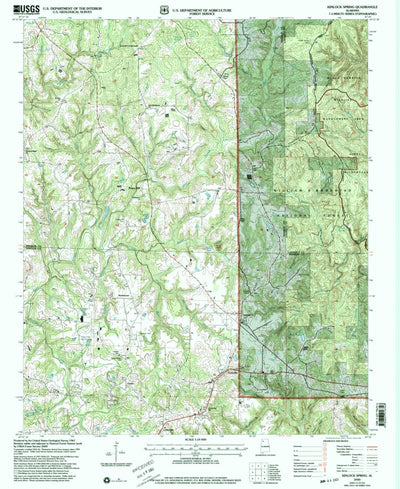 United States Geological Survey Kinlock Spring, AL (2000, 24000-Scale) digital map