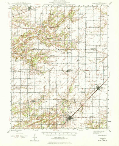 United States Geological Survey Kinmundy, IL (1945, 62500-Scale) digital map