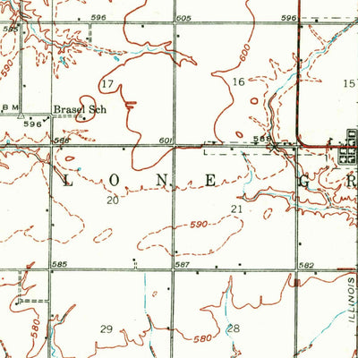 United States Geological Survey Kinmundy, IL (1945, 62500-Scale) digital map