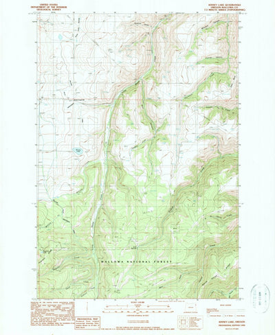 United States Geological Survey Kinney Lake, OR (1990, 24000-Scale) digital map