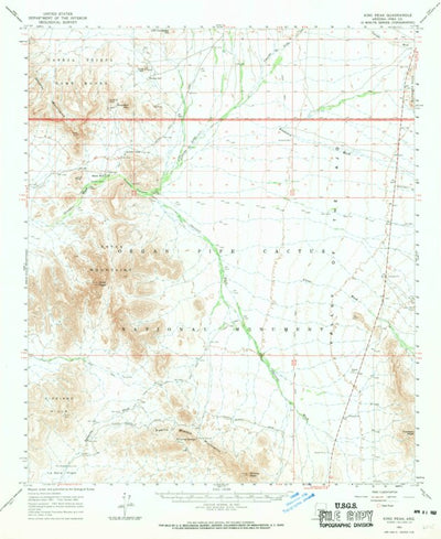 United States Geological Survey Kino Peak, AZ (1963, 62500-Scale) digital map