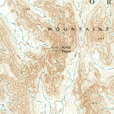United States Geological Survey Kino Peak, AZ (1963, 62500-Scale) digital map
