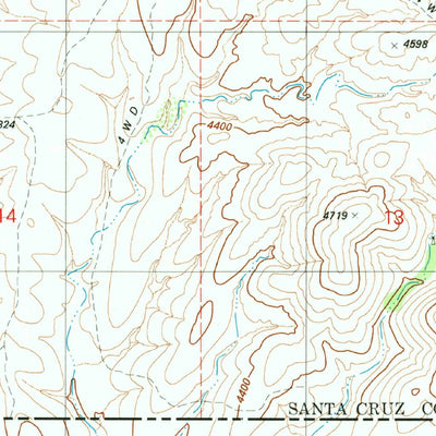 United States Geological Survey Kino Springs, AZ (1981, 24000-Scale) digital map